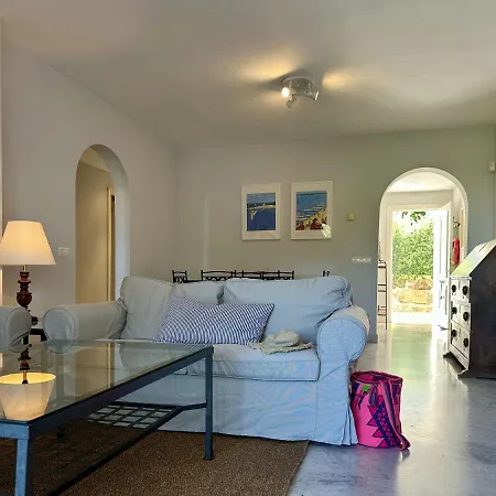 Blue House In Guadalmina Baja, With A Large Terrace Overlooking The Golf *
