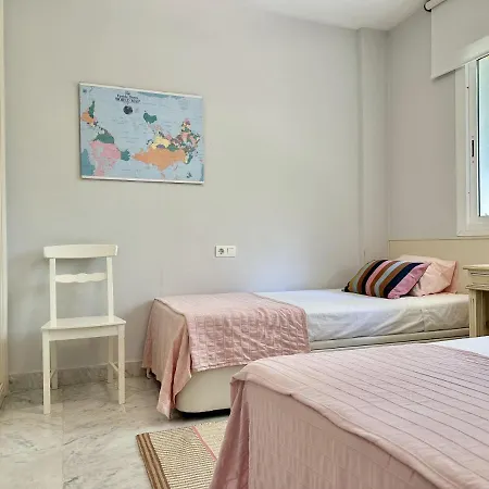 Blue House In Guadalmina Baja, With A Large Terrace Overlooking The Golf