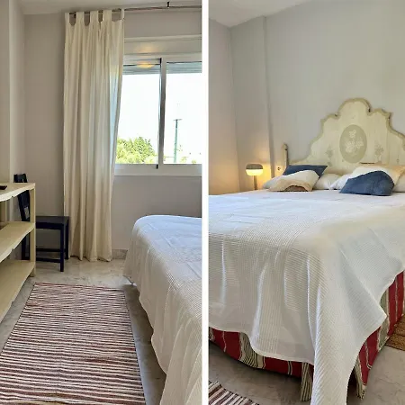 Blue House In Guadalmina Baja, With A Large Terrace Overlooking The Golf Apartment