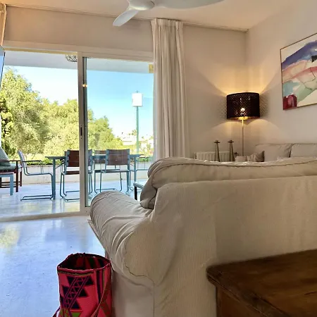 Blue House In Guadalmina Baja, With A Large Terrace Overlooking The Golf Apartment *