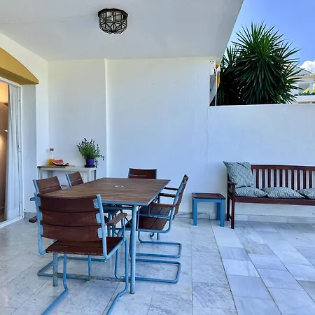 Blue House In Guadalmina Baja, With A Large Terrace Overlooking The Golf Marbella