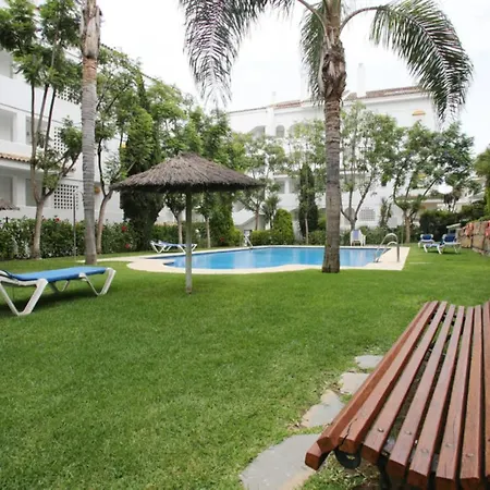 Blue House In Guadalmina Baja, With A Large Terrace Overlooking The Golf *