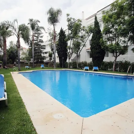 Blue House In Guadalmina Baja, With A Large Terrace Overlooking The Golf Apartment Marbella